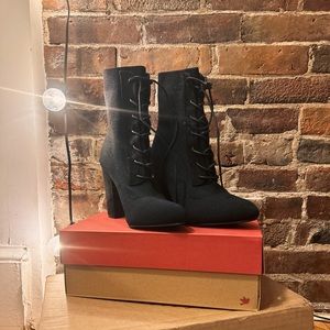 Black lace up boots